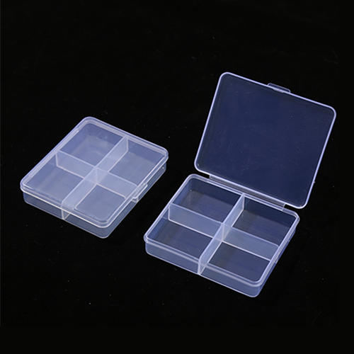 透明4固定格鋼彈零件儲存工具盒