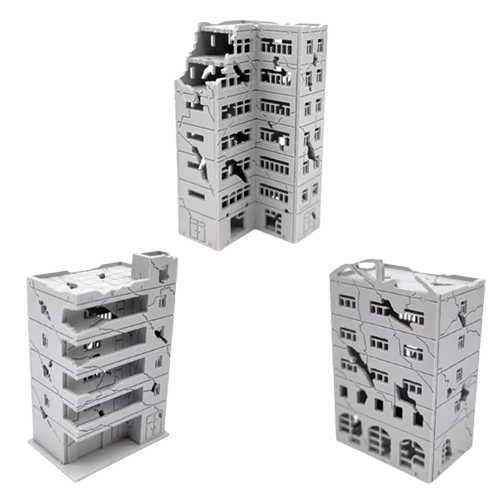 特設建築場景 1:300 戰損城市高樓 模型