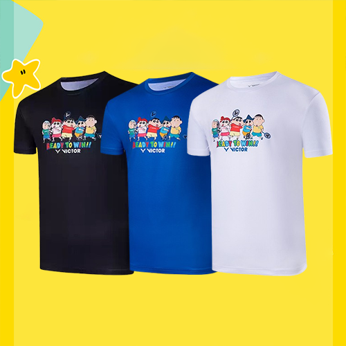 VICTOR｜蠟筆小新聯名系列 針織T恤(隨機出貨)