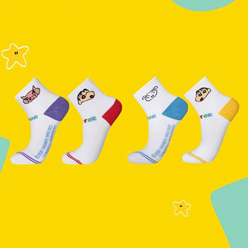VICTOR｜蠟筆小新聯名系列 運動襪(隨機出貨)