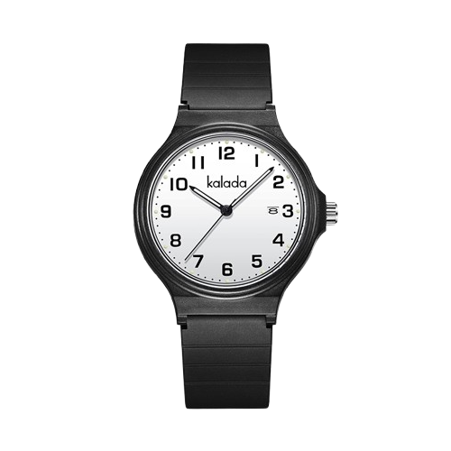 BORRGTU｜靜音石英表 白面黑字款