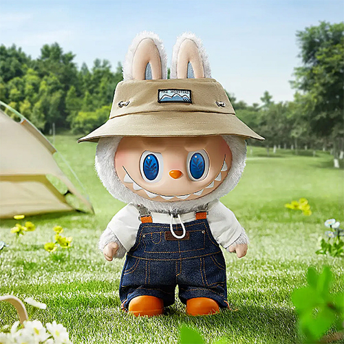 LABUBU 春天野在家 搪膠毛絨公仔