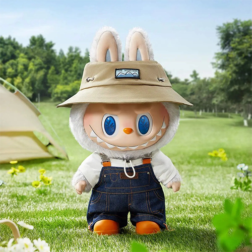 LABUBU 春天野在家 搪膠毛絨公仔