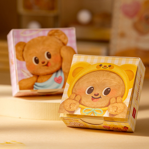 Deli｜黃油小熊系列 紙磚便簽本(隨機出貨)