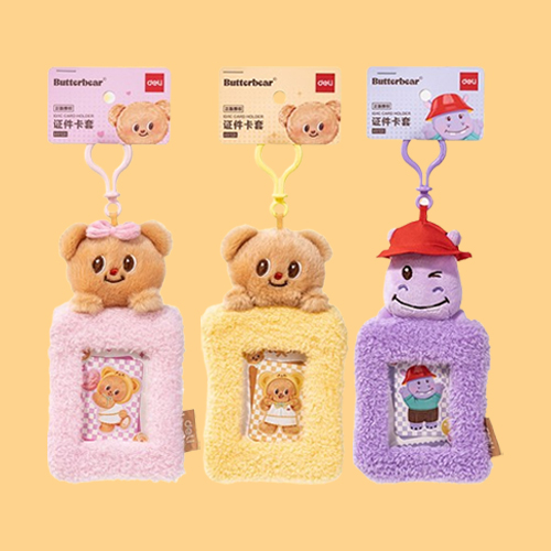 Deli｜黃油小熊系列 毛絨卡套(隨機出貨)