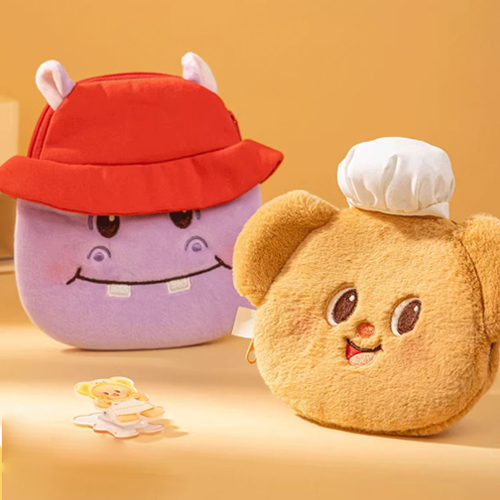 Deli｜黃油小熊系列 毛絨零錢包(隨機出貨)