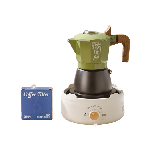 Bincoo｜雙閥摩卡壺+電熱爐 套裝