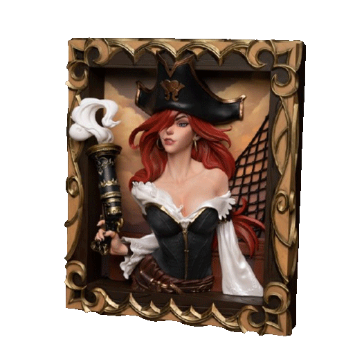 開天工作室｜英雄聯盟 厄運小姐 立體相框 雕像