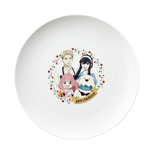 佛傑一家繪製插畫餐盤