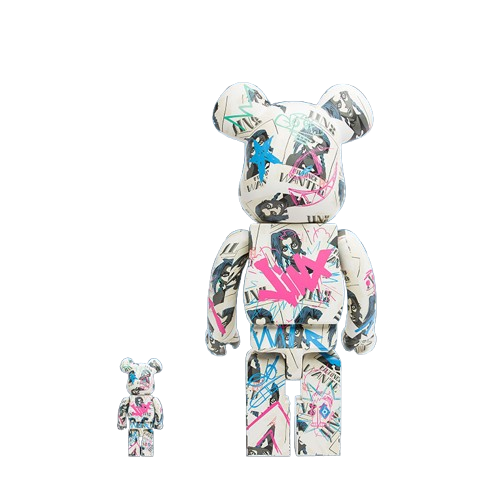 BE@RBRICK｜英雄聯盟 奧術 吉茵珂絲塗鴉 100% & 400% 