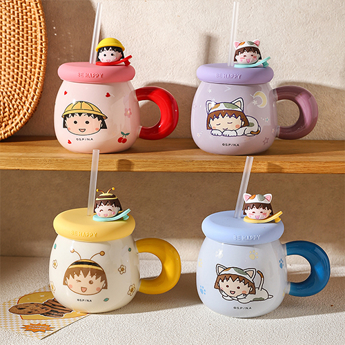 舍里|櫻桃小丸子 陶瓷馬克杯(隨機出貨)