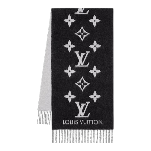 Louis Vuitton｜Reykjavik 喀什米爾羊毛圍巾 黑色