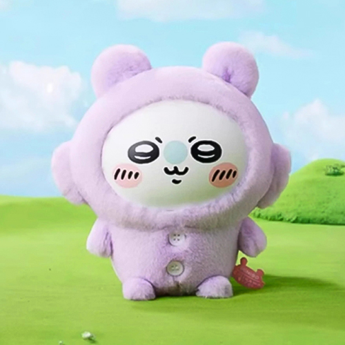 MINISO｜睡衣毛絨搪膠公仔 小桃+抽繩束口袋