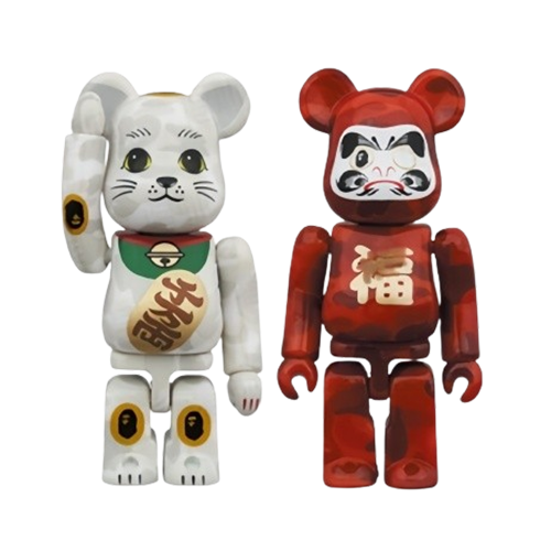 100&100% 招財貓+達摩 Bape聯名