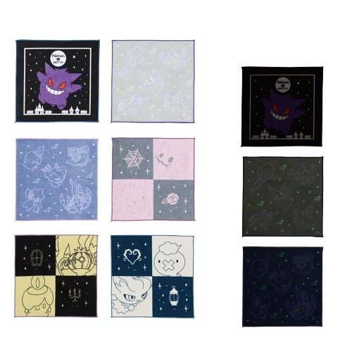 夜光效果手帕 全6種 (隨機出貨)