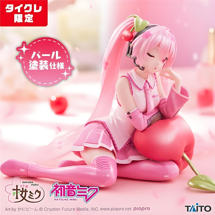 TAITO｜初音未來 Desktop Cute 櫻花未來 櫻桃靠墊Ver. 限定版 景品