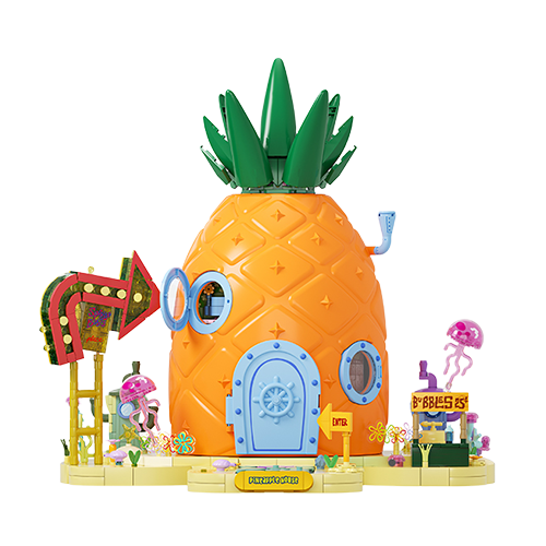 AREAX｜積木海綿寶寶菠蘿屋