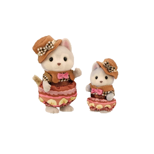 チョコケーキペアセット（ハスキーの男の子＆赤ちゃん）