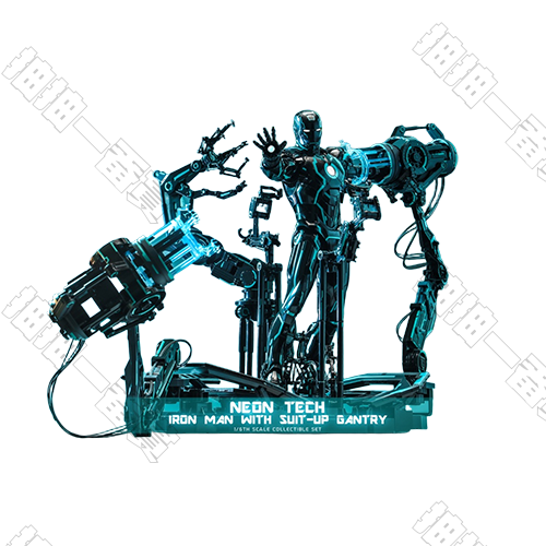 HotToys｜鋼鐵人2 霓虹科技 MK4&整備台 鋼鐵人