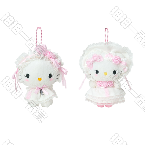 Sanrio｜花嫁系列 Charmmy Kitty&Hello Kitty 毛絨掛件(隨機出貨)