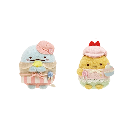 San-X｜角落生物 小镇集市展會限定 炸蝦尾&恐龍 手掌絨毛娃娃(隨機出貨)