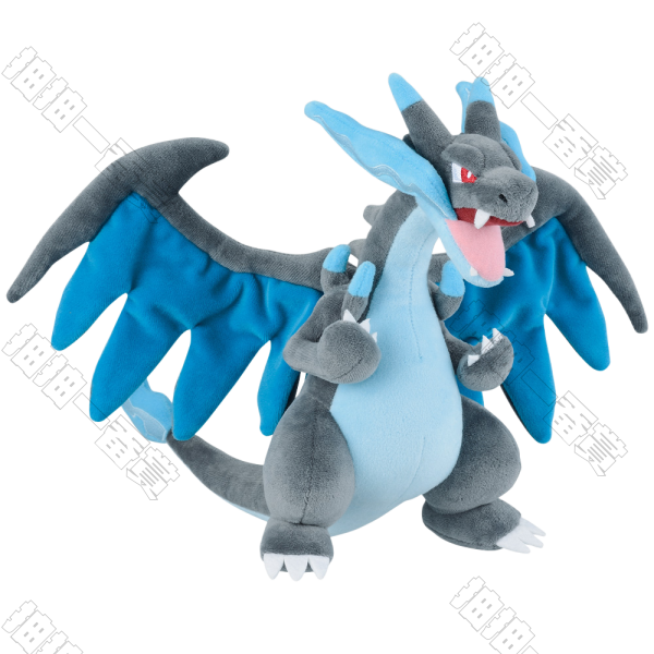 陸版  Mega超級噴火龍X 絨毛玩偶 不可回收