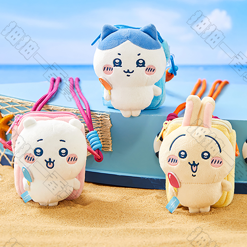 MINISO｜Chiikawa系列 夏日季毛絨手機背夾(隨機出貨)