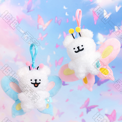 X11｜線條小狗 蝴蝶掛件 套組