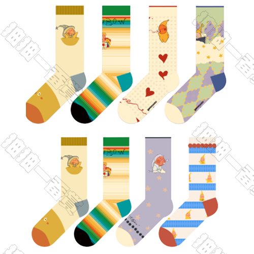 YNWX｜星星人系列 秋冬中筒襪(隨機出貨)