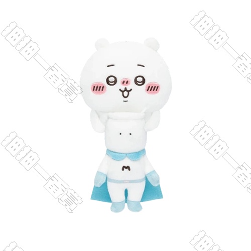 Chiikawa｜抱著乳酸菌超人的吉伊卡哇 電腦螢幕掛件