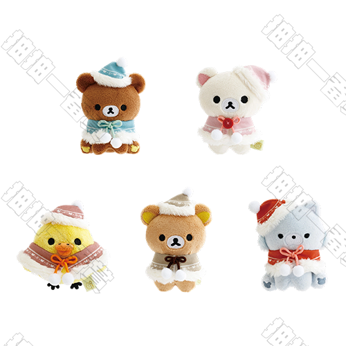 San-X｜拉拉熊 蜜糖森林聖誕系列 手掌絨毛娃娃(隨機出貨)