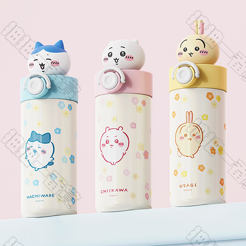 Miniso｜Chiikawa公仔彈蓋保溫杯(隨機出貨)