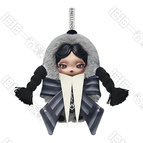 SKULLPANDA x 星期三毛絨掛件(奈弗莫爾學院校服版)