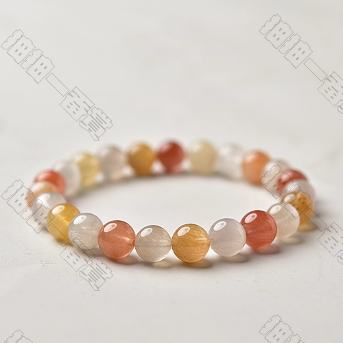 東海世家｜彩髮晶手串(默認微瑕)