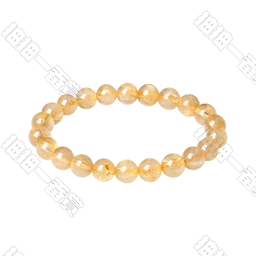 週大生｜金髮晶手串(默認微瑕)