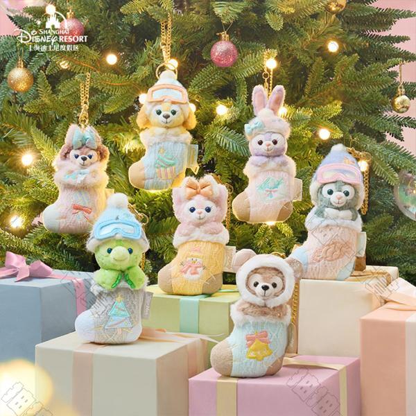 達菲和朋友們 聖誕襪系列 毛絨掛件(隨機出貨)