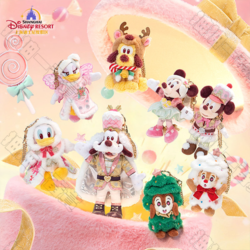 米奇和朋友們 聖誕圓舞曲系列 毛絨掛件(隨機出貨)