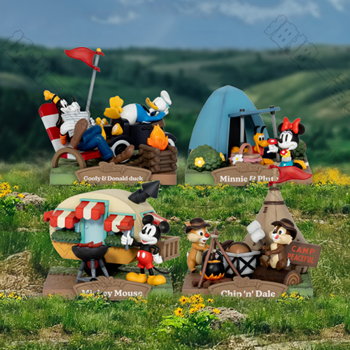 Disney｜米奇和朋友們 露營系列場景手辦擺件(隨機出貨)