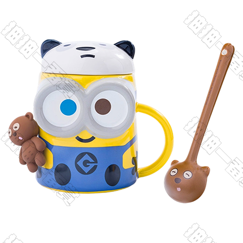 UNIVERSAL｜小黃人 BOB&TIM 熊貓馬克杯