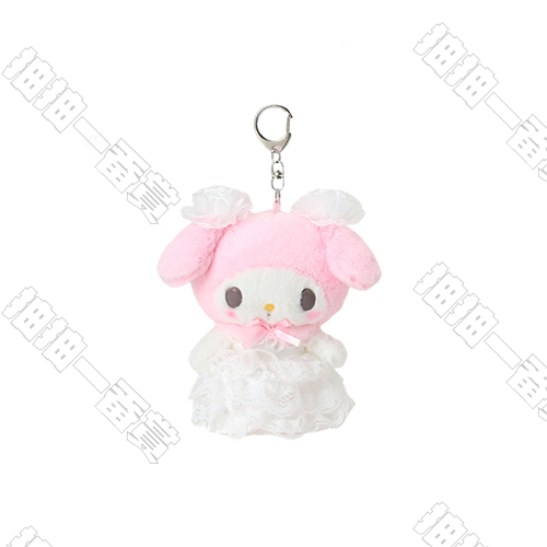 Sanrio｜美樂蒂花嫁系列 白裙子款 毛絨掛件