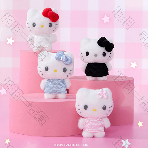Sanrio｜絎縫第二彈系列 毛絨掛件 Hello Kitty(隨機出貨)
