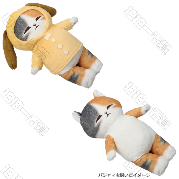 日版 慵懶放鬆貓咪絨毛玩偶