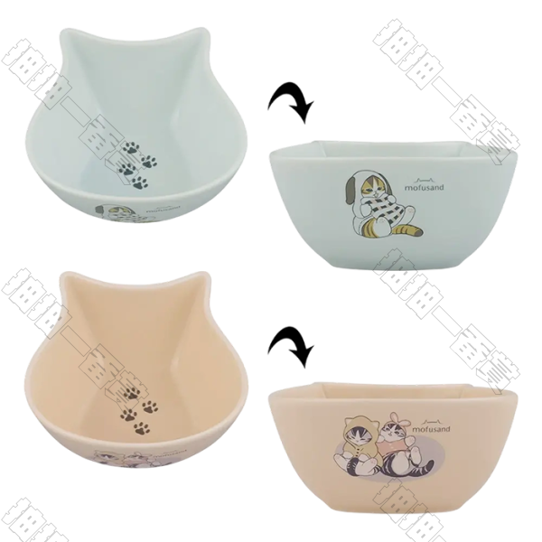 日版 貓咪造型陶瓷碗(隨機出貨)