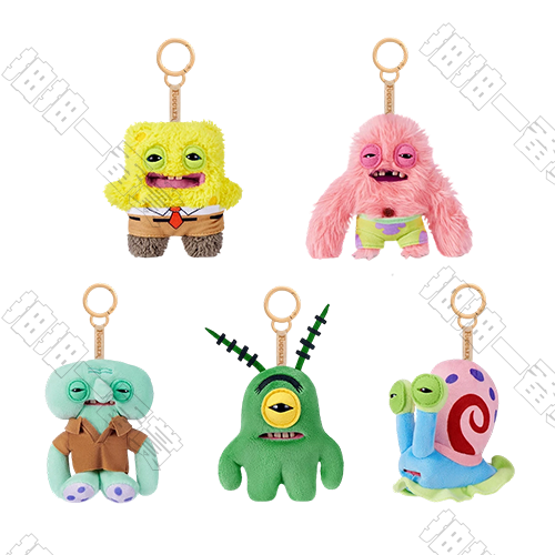 Fuggler｜牙齒怪 海綿寶寶系列 毛絨吊飾(隨機出貨)
