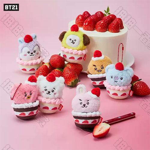 LINE FRIENDS｜BT21 STRAWBERRY PARTY系列 毛絨掛件(隨機出貨)