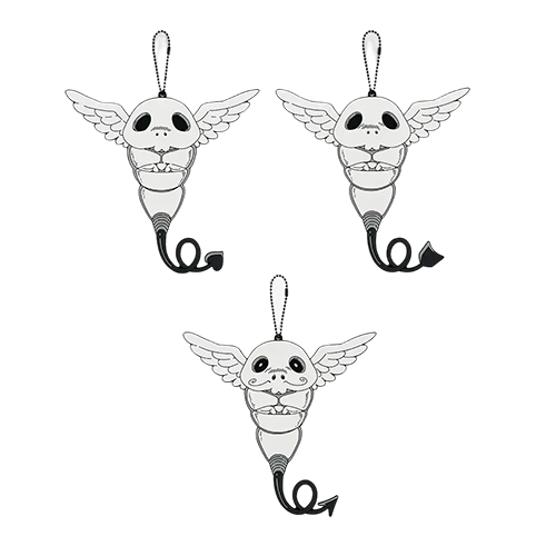 日版 小金橡膠吊飾(隨機出貨)