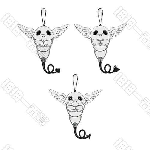 日版 小金橡膠吊飾(隨機出貨)