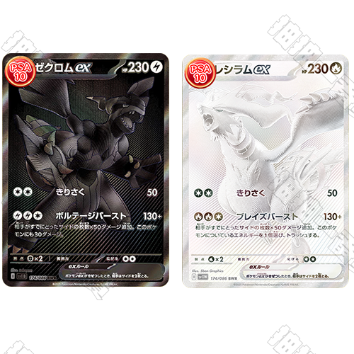 日版 SV11 萊希拉姆/捷克羅姆ex PSA10 評級卡(隨機出貨)