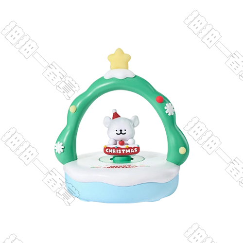 言倉｜線條小狗 小狗旋轉聖誕夜燈