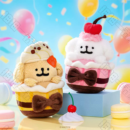 線條小狗｜蛋糕系列 毛絨掛件 套組[26年4月底發售]